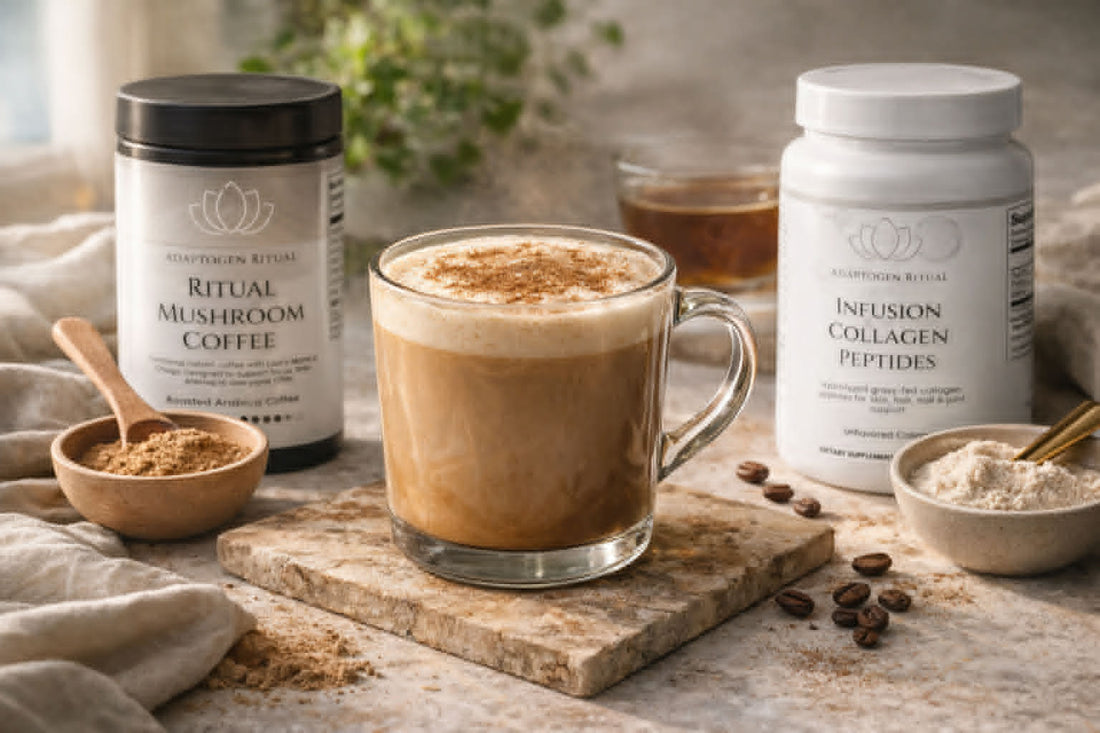 Adaptogen Ritual Mushroom Collagen Latte Recipe